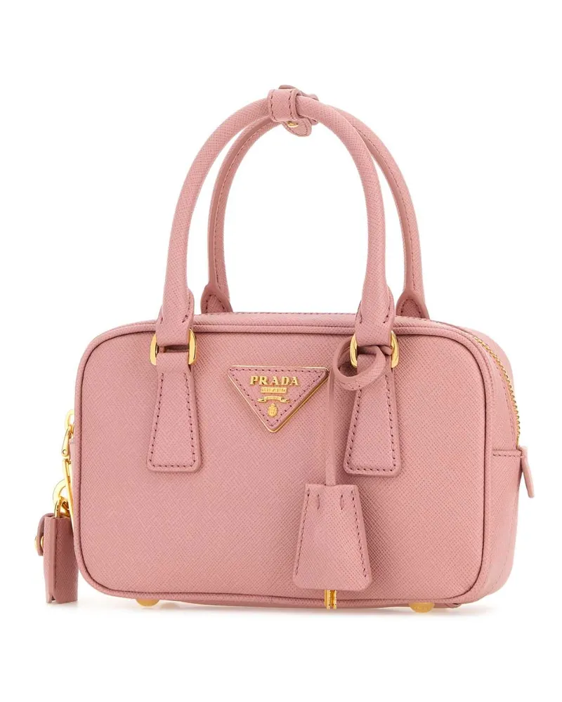 Prada Women's Pink Leather Handbag Pesco Borse A Mano Bag Pink