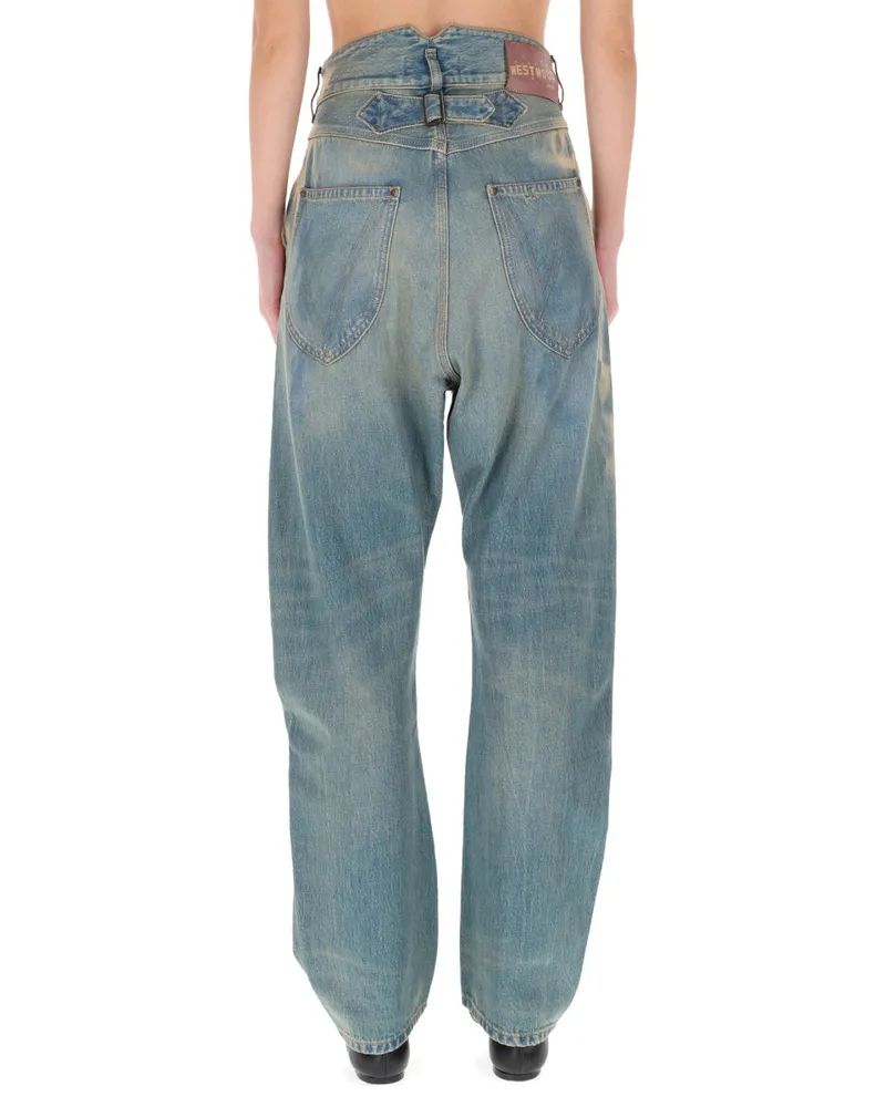 Vivienne Westwood Buckle-Back Denim Jeans — Blue Blue