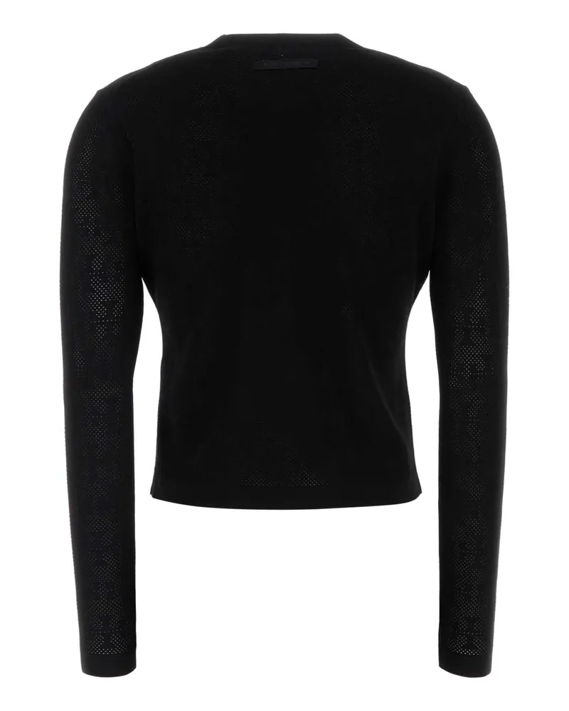 Tory Burch Women's Black Viscose Blend Cardigan Exterior: Polyester Maglieria Sweater Black