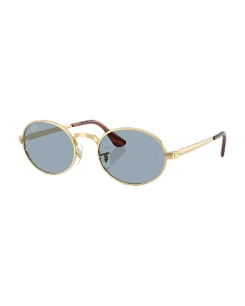 Ray Ban RB3931 Oval Metal Frame Sunglasses — Gold Gold