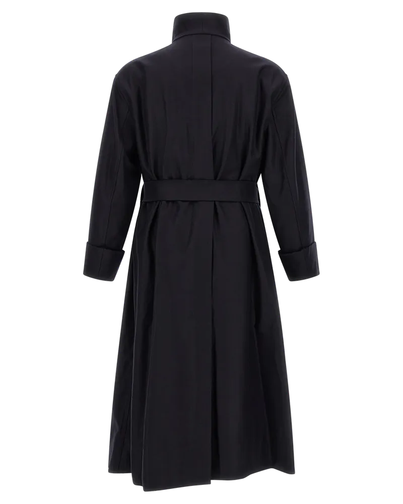 Issey Miyake Shell Trench Coat — Black Black