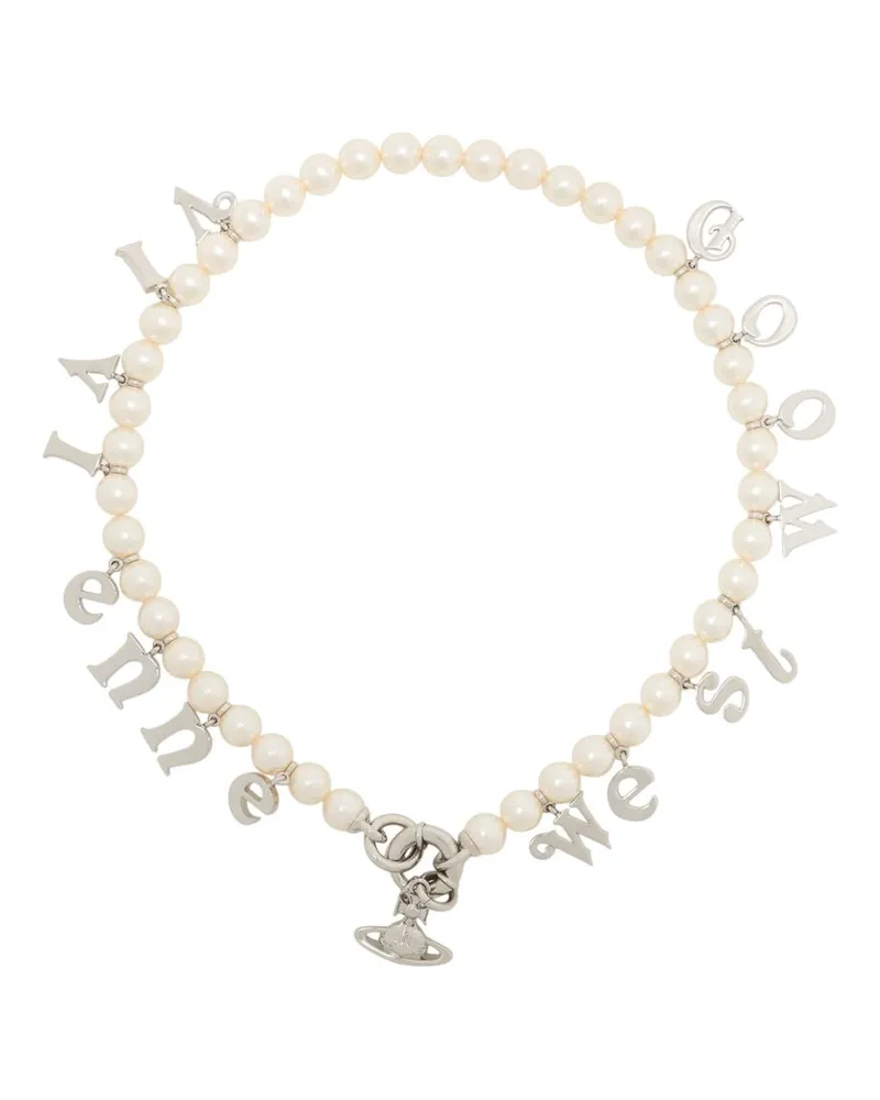 Vivienne Westwood Women's Leanne Necklace Metal White Jewelry-Watches Necklaces White