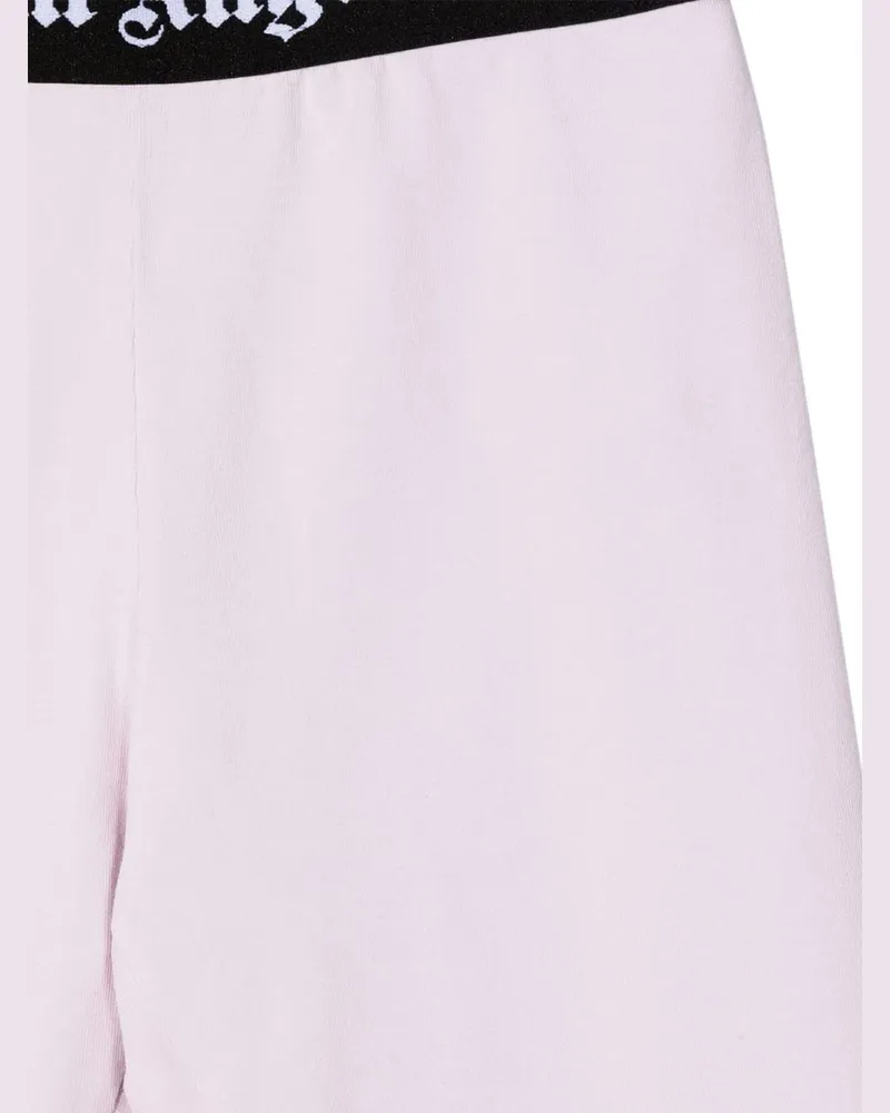 Palm Angels Cotton-blend Cyclist Shorts — Purple Purple