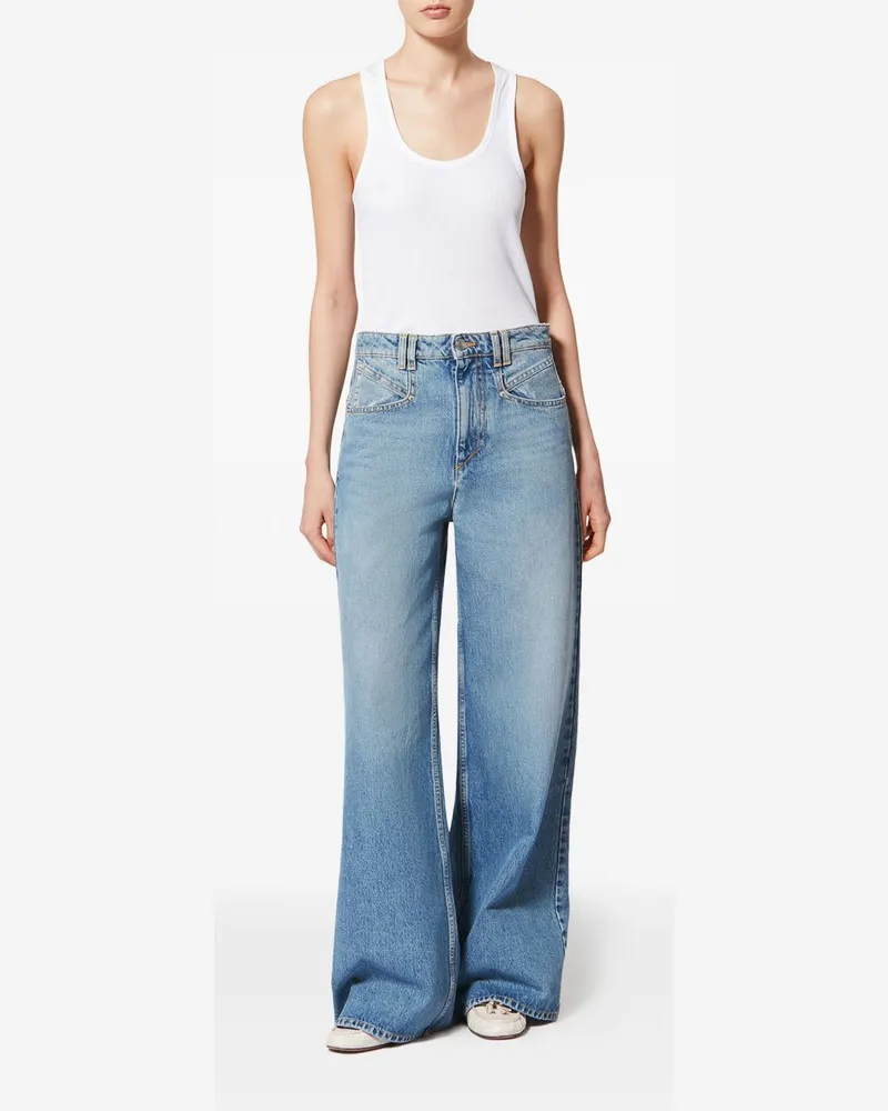Isabel Marant Light-Wash Denim Jeans — Light Blue Light