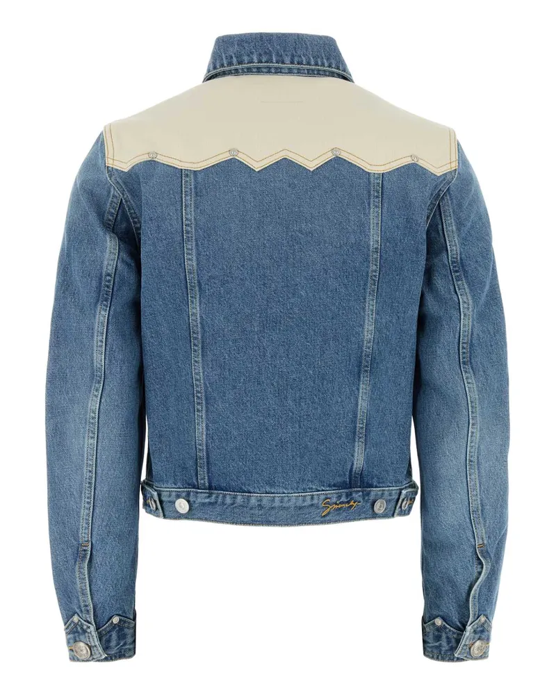 Givenchy Women's Denim Jacket Denimblue Exterior: Cotton Giubbini Blue