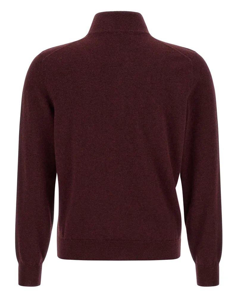 Brunello Cucinelli Men's Bordeaux Cashmere Cardigan Clothing Burgundy