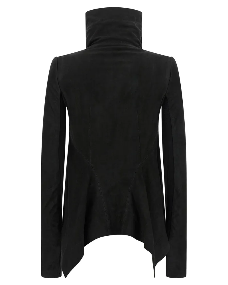 Rick Owens Women's Black Lamb Leather Jacket Clothing Black