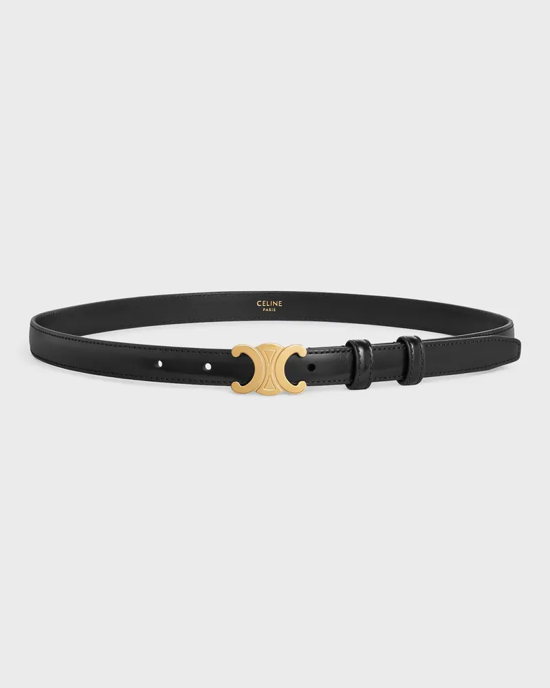 Celine Women's Ceinture Triomphe 18mm Black Belt Black
