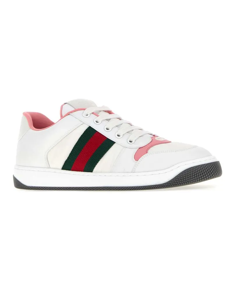 Gucci Women's White Fabric Screener Sneakers Gwgwbpvrvgwwh White