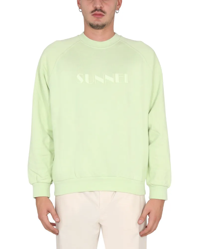 SUNNEI Crewneck Cotton Sweatshirt — Green Green