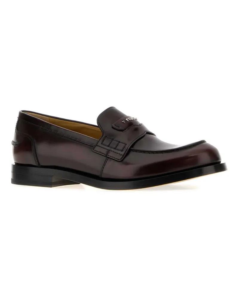 Fendi Nero Bordeaux Vit+interno:vit Mocassini Loafers Burgundy