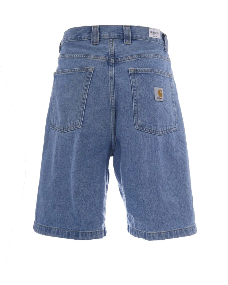 Carhartt WIP Men Bermuda Shorts Brandon Blue Cotton Smith Denim 'smith Blue