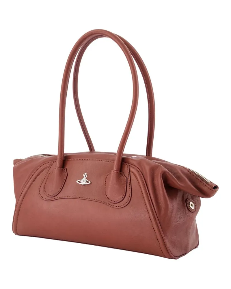 Vivienne Westwood Women's Shirley Small Handbag -  Leather Brown Calfskin Bags Handbags-Purses Brown
