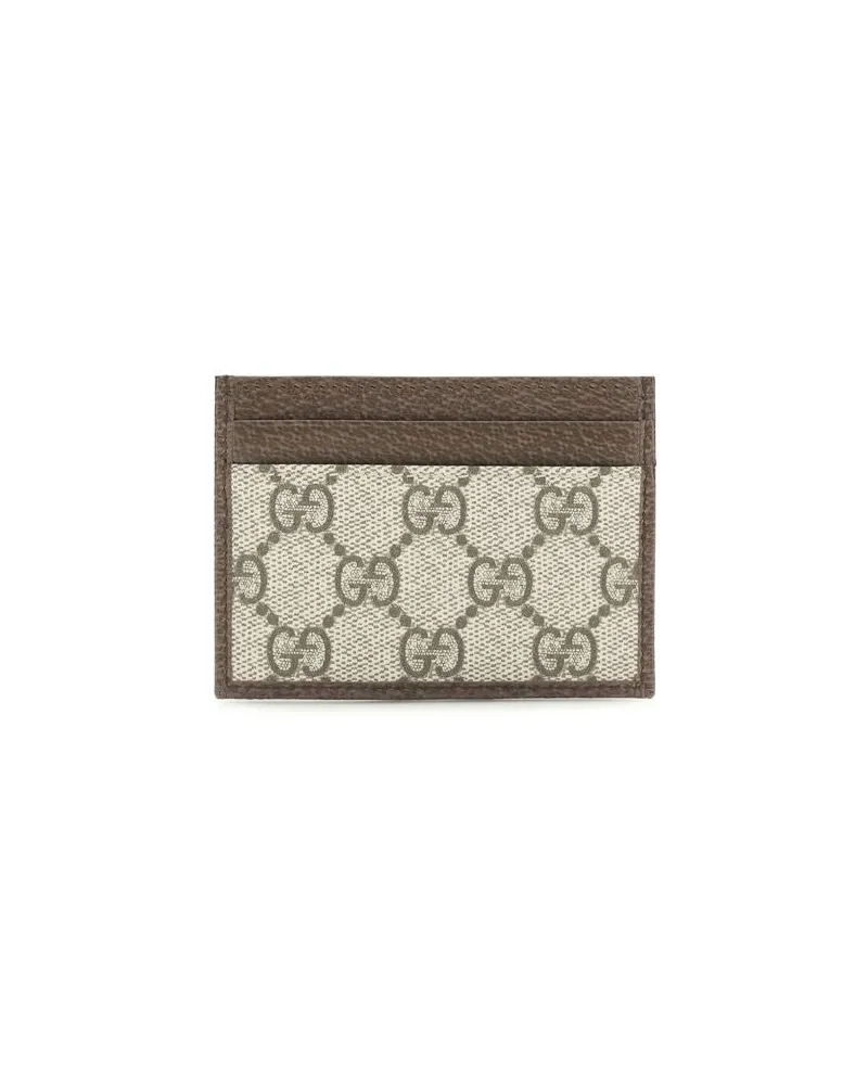 Gucci Women's Brown Fabric Cardholder Accessory Brown