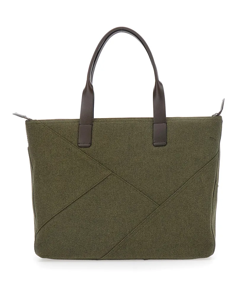 Dolce & Gabbana Men's Shopper Bag Adamo Green Cotton Tote Green