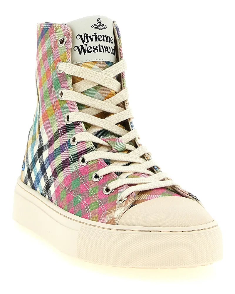 Vivienne Westwood Women's Multicolor Cotton High Top Sneakers Multicolor