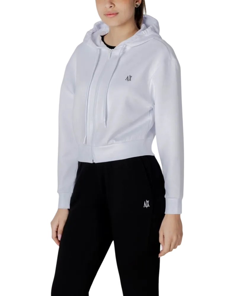 Armani Exchange Cotton-Blend Hoodie — White White