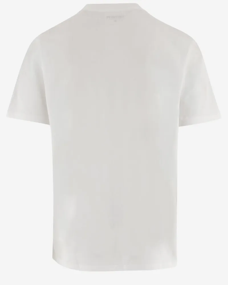 Carhartt WIP Men's Printed Cotton T-Shirt White Organic Single Jersey T-Shirts And Polos White