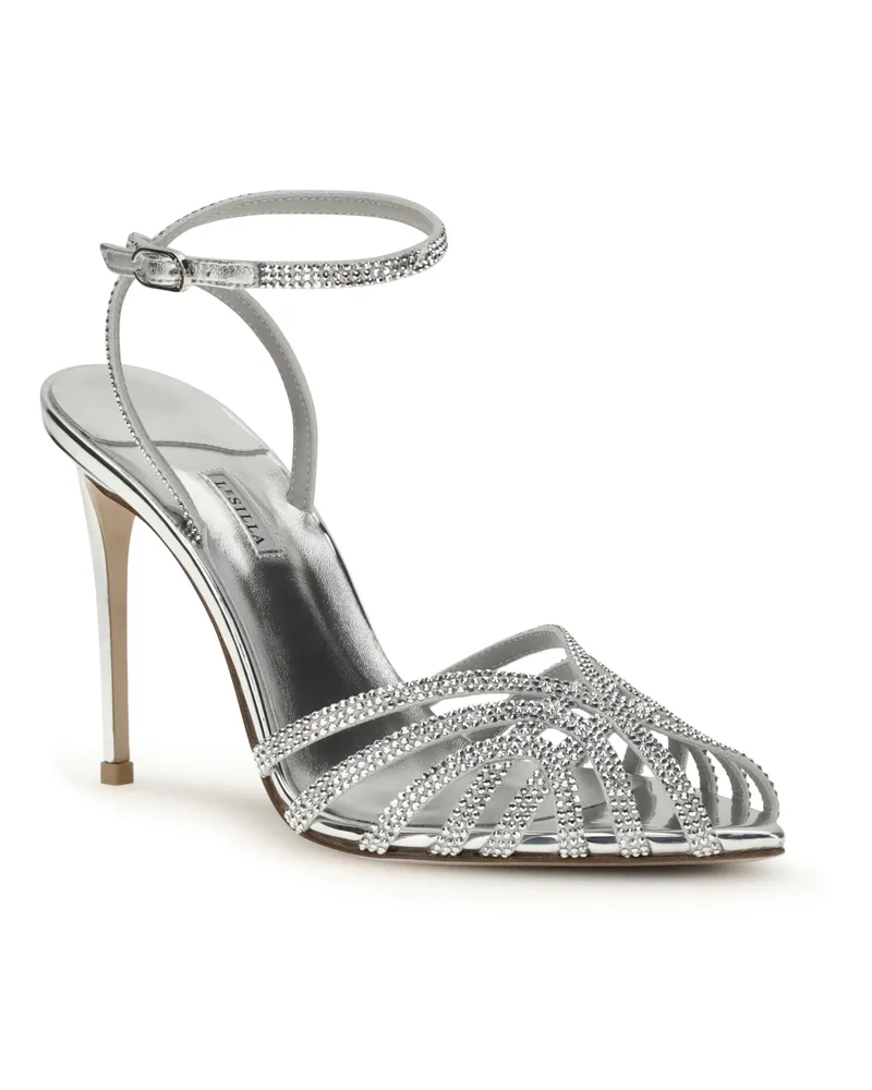 Le Silla Women's Embrace Divina Sandals Argento Calf Leather Bos Taurus Silver