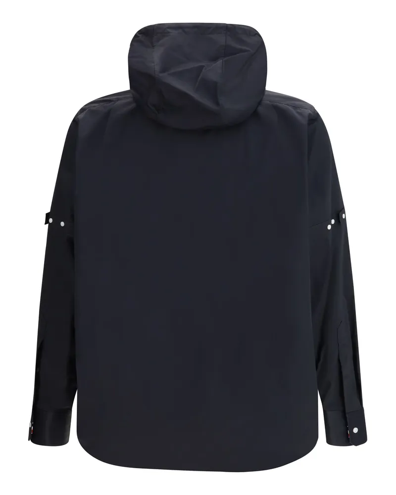 Thom Browne Men's Nylon Cotton Hooded Jacket Navy Polyamide Navy