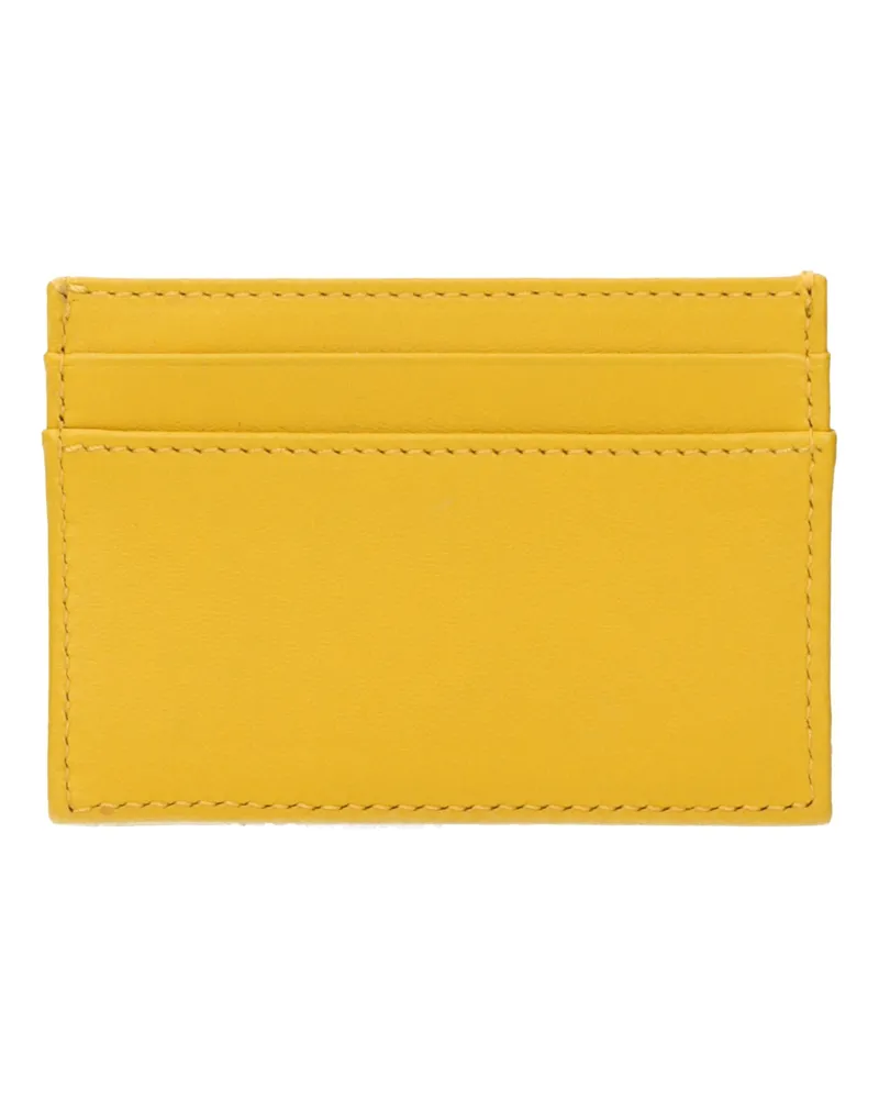 Versace Quilted Leather Card Case — Yellow Yellow