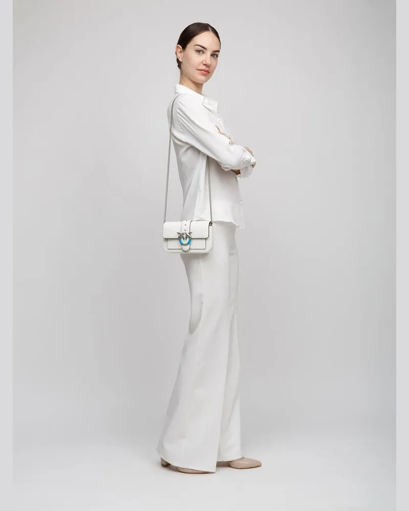 Pinko Women's Shoulder Bag White Calf Leather - Shoulder-Bags White
