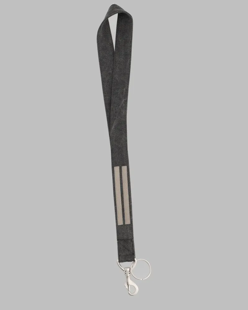 DRKSHDW by Rick Owens Cotton Canvas Neck Lanyard — Gray Gray