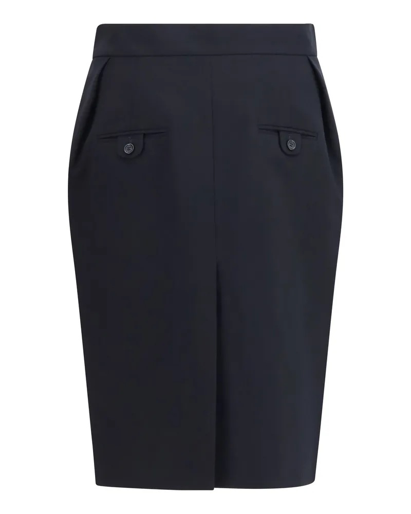 Magda Butrym Women's Pleated Midi Skirt Black Cotton Black