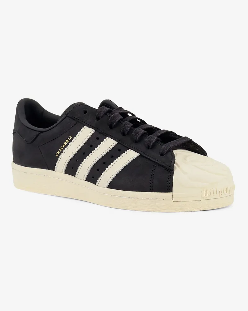adidas Men's Sneakers Chavarria Superstar Leather Black Trainers Black