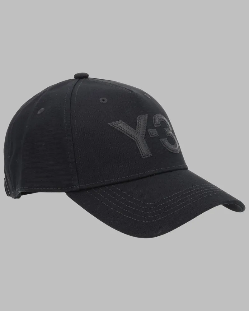 adidas Logo-Embroidered Cotton Baseball Cap — Black Black