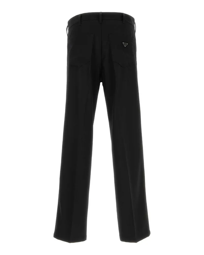 Prada Men's Black Gabardine Pant Nero Pantaloni Black