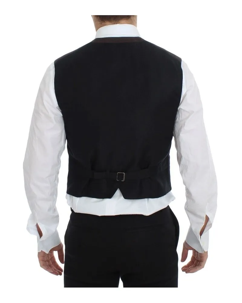 Dolce & Gabbana Cotton Blend Dress Vest — Brown Brown