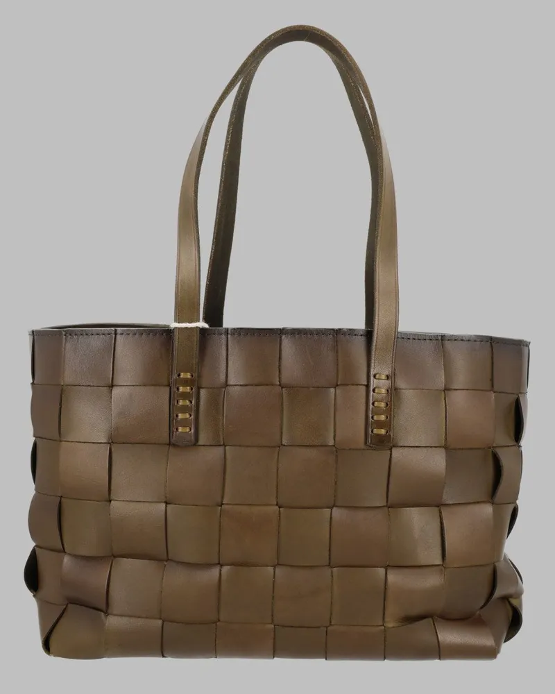 Dragon Diffusion Leather Tote Bag — Brown Brown