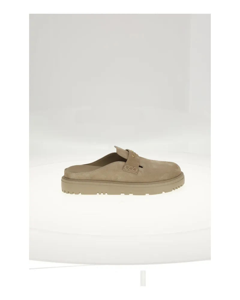 Dior Women's Mule Boy Calf Leather Corde Sandal Beige