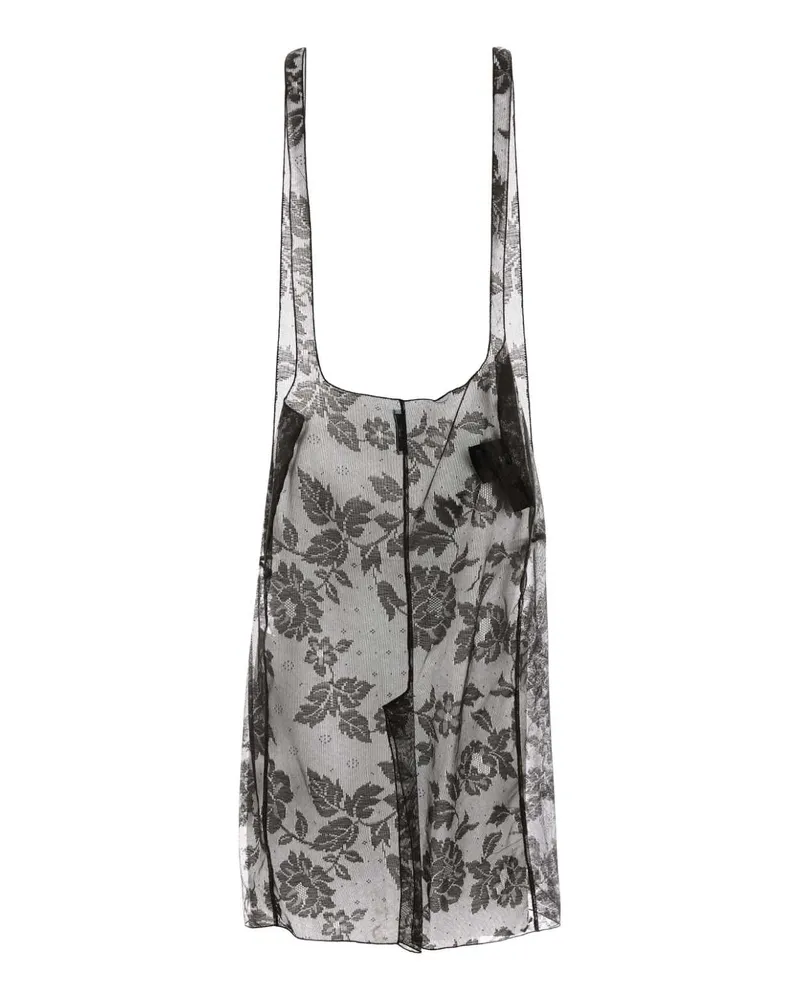 Prada Women's Black Lace Skirt Ebano Exterior: Cotton Gonne Black