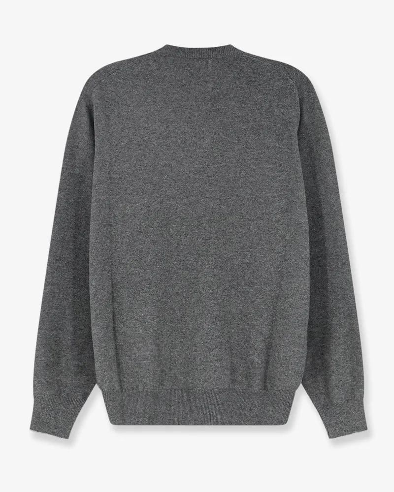 Brunello Cucinelli Men's Cashmere V-Neck Sweater Grey Gray