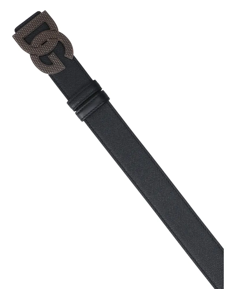 Dolce & Gabbana Men's Belts Black Calf Leather Black