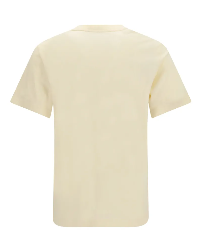 Moncler Logo-Embroidered Cotton Jersey T-Shirt — Beige Beige