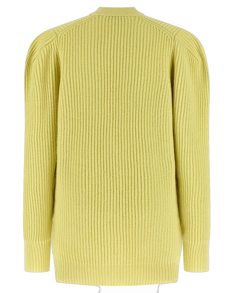 Stella McCartney Women Bicolor Virgin Wool Cardigan Clothing Yellow