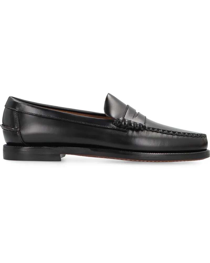 Sebago Women's Classic Dan Moccasins Leather Black Loafers Black