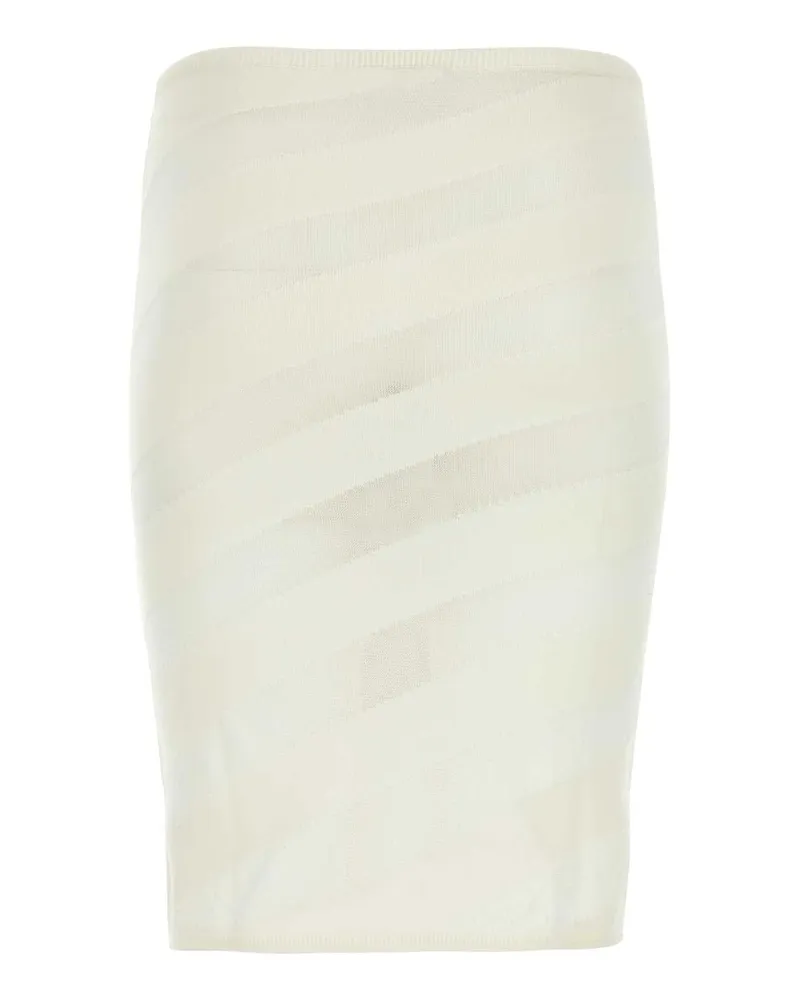 GIMAGUAS Viscose Blend Pencil Skirt — White White