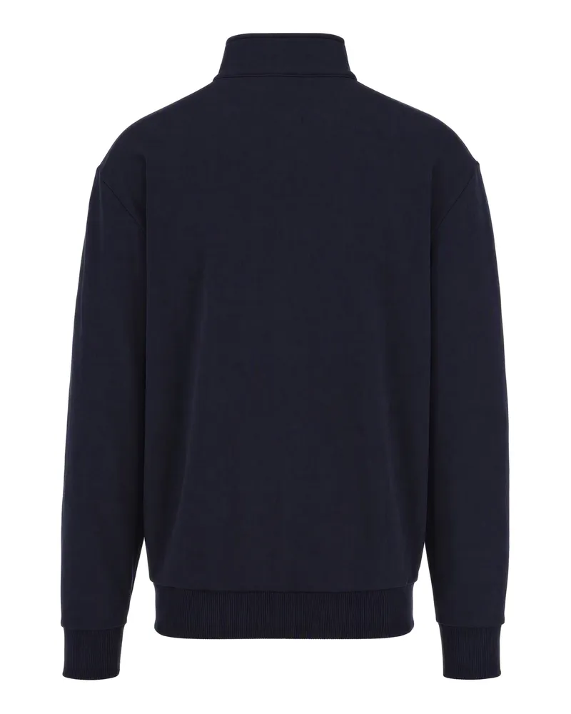 Lacoste Men's Half-Zip Sweatshirt Navy Blue Cotton Sweatshirts Sweater Navy