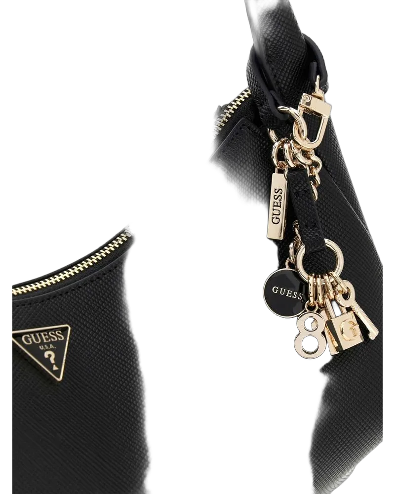 Guess Women's Hobo Black Polyurethane Black