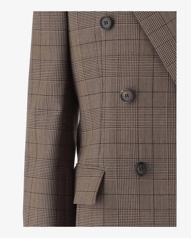 Chloé Women's Jacket Double-Breasted Wool Brown Brown