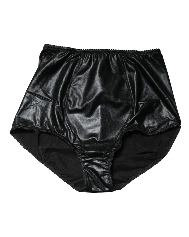Dolce & Gabbana Silk-Blend High-Waist Girdle Bodysuit — Black Black