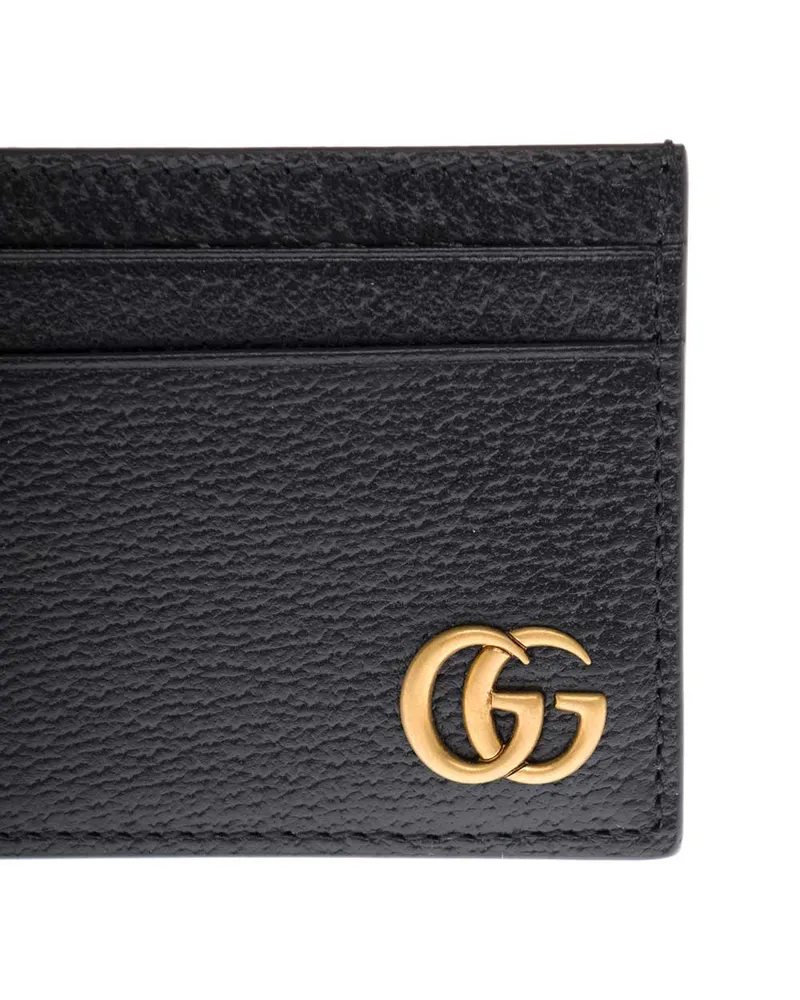 Gucci Men's Card Holder Black Leather Calfskin Accessory Black