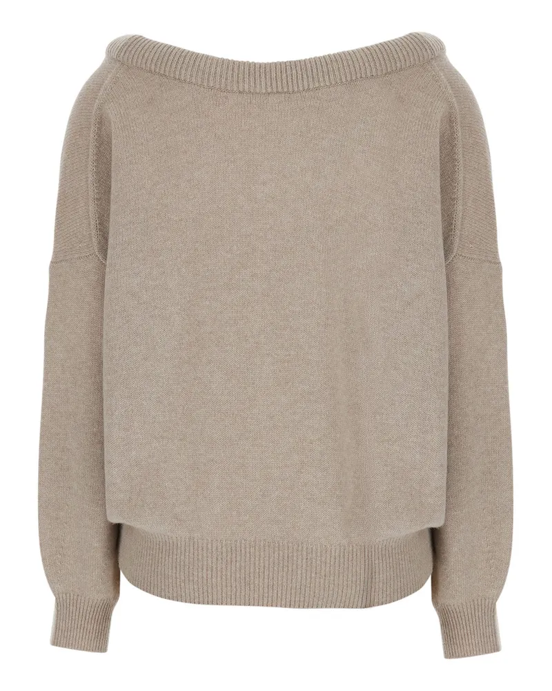 Lisa Yang Women's Sweater Doria Beige Cashmere Tops Top Beige