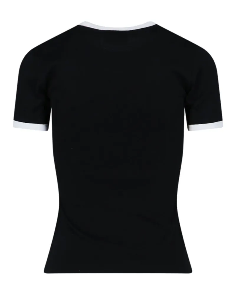 Courrèges Women's T-Shirts And Polos Black Cotton Black