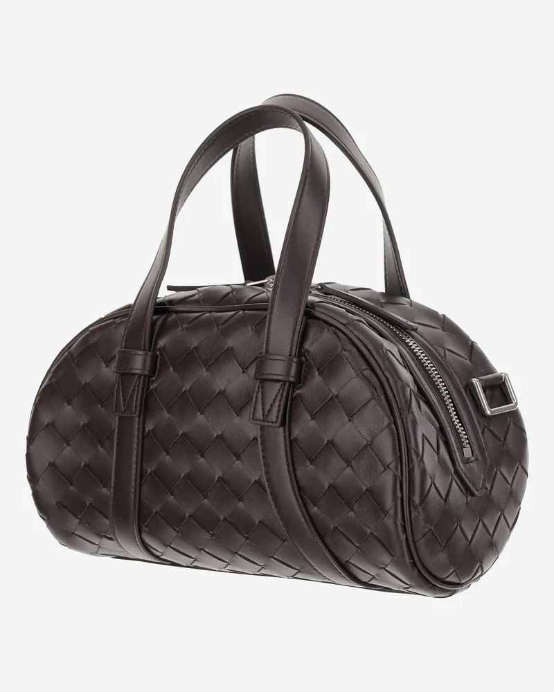Bottega Veneta Men's Woven Handbag Dark Brown Pelle Handbags Hand Bags Brown