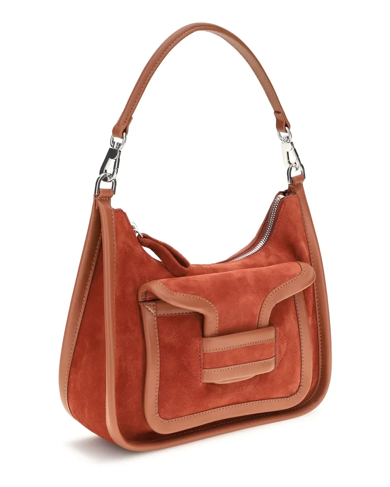Pierre Hardy Women's Shoulder Bag Alpha Day Miss Rust Calf Leather Red